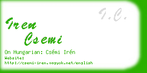 iren csemi business card