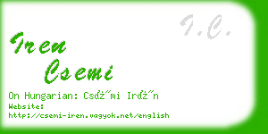 iren csemi business card